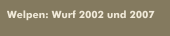 Welpen: Wurf 2002 und 2007
